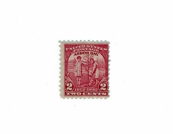 STAMP US SCOTT 717 "Children Planting Tree" MH 2 CENT 1932 - Image 1 of 1