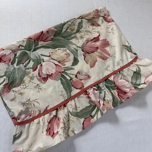 Federa vintage Waverly floreale cottage core standard arruffata rosa avorio - Foto 1 di 8