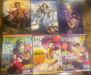 IMAGINE FX magazine 2014 lot of 6 Fantasy & Sci-Fi Manga Subscriber issues ART
