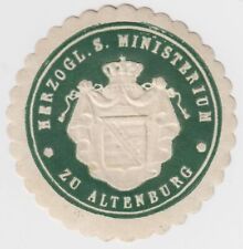 Siegelmarke Vignette Herzogl. S. Ministerium zu Altenburg Sachsen