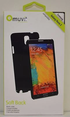 Funda Trasera Suave Muvit para Samsung Galaxy Note 3 en Color Negro Foto 1 de 2