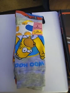 The Simpsons 3-Pairs Casual Crew Socks Multi-Color - Picture 1 of 1