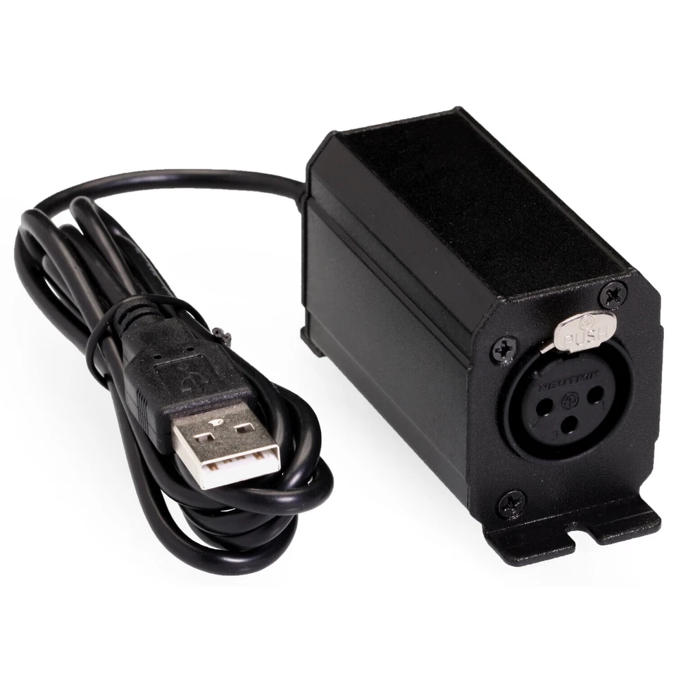 ✔️ CONVERTITORE DA USB A XLR PER CONTROLLO LUCI INTERFACCIA DMX PC. 128 CANALI - Immagine 1 di 1
