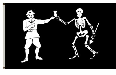 3x5 Jolly Roger Pirate Bartholomew Roberts Black Bart Original Flag 3'x5' banner - Image 1 of 2
