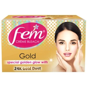 Fem Gold Cream Bleach, 24gm fairness Brightening - Picture 1 of 3