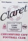 Chelmsford City V Corby Town 23/10/1989 Bhl - Premier Division #excellent#