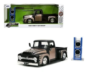 1/24 Jada 1956 Ford F-100 Pickup & Extra Räder Druckguss Modellauto schwarz 34026 - Bild 1 von 2