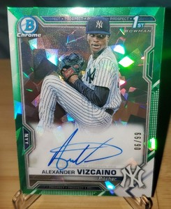 2021 Bowman Chrome - Prospect Autographs Green Refractor #CPA-AV Alexander...