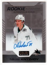2020-21 O-Pee-Chee Platinum Rookie Autographs #RNK Nikolai Knyzhov RC AUTO