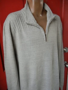 GEOFFREY BEENE SUPER SOFT mens 2X soft acrylic 1/4 Zip Pullover GRAY SWEATER - Picture 1 of 1