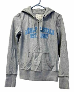Aeropostale Half Zip Gray Logo Hoodie Women’s Size Small - Great Condition! - Picture 1 of 6