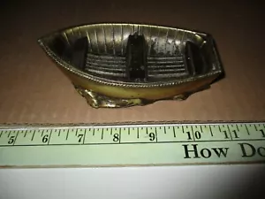 Brass or brass plated pewter dinghy 5 inches - Picture 1 of 5