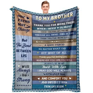 Gifts for Brother Blanket 60" x 50" Brother Gifts from Sister Birthday Gifts ... - Picture 1 of 7