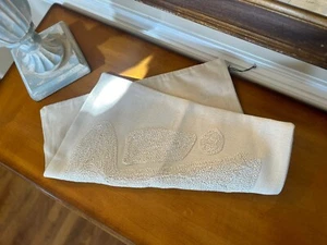 West Elm Embroidered Modern Abstract Pillow Cover 20”x20” Alabaster NWOT OB READ - Picture 1 of 6