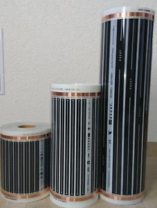 ELECTRIC UNDERFLOOR HEATING MAT, CARBON FILM - 0,5m (0,5m x 0,5m), 220W/m2, 220V - Picture 1 of 10