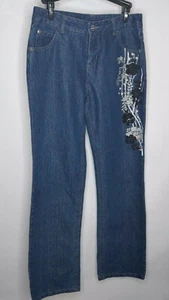 Hannah Montana Girls 16 Embroidered Design Down Leg Straight Style Casual Jeans - Picture 1 of 3