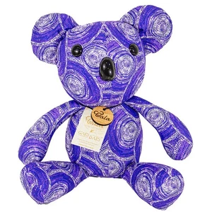 KOALA SOFT TOY, 29cm - ABORIGINAL, AUSTRALIA, COLLECTABLE - SABRINA PURPLE - Picture 1 of 1