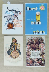 BIRRA BEER GERMANIA-LOTTO 4 CARTOLINE-D13-158 - Picture 1 of 1