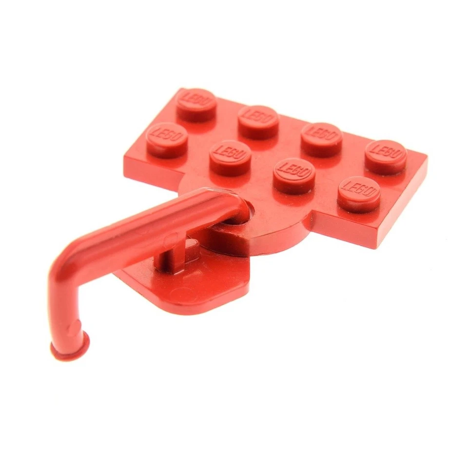1x Lego Kupplung Platte 2x4 rot geschlossen Haken Zug Anhänger Eisenbahn 737c01 - Bild 1 von 1