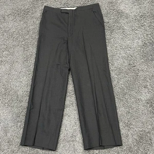 Christian Dior Pants Men 35x30 Gray Wool Pleated Slacks Career Trousers Job - Picture 1 of 10