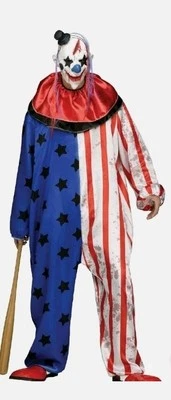 Fun World Evil Clown 成人男式服装均码 B2665 — 第 1/4 张图片