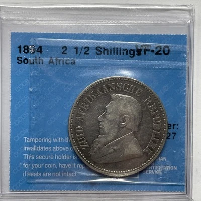 1894 South Africa Silver 2.5 Shilling (scratches), CCCS, VF-20. M-847 - Image 1 of 4