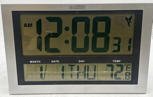 La Crosse Technology 4" Time Display Atomic Digital Clock 513-1211 - Picture 1 of 4