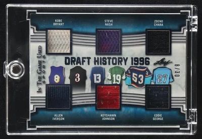 KOBE NASH IVERSON CHARA JOHNSON GEORGE 2019 Leaf ITG Draft History 1996 #8 of 30 - Image 1 of 2