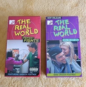 MTVs The Real World VHS Lot (2) Greatest Fights + New Orleans Vintage 2000 - Picture 1 of 9