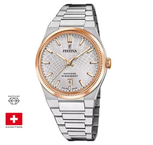 Orologio da Uomo Festina SWISS MADE Classico in acciaio vetro zaffiro F20065/1 - Bild 1 von 5