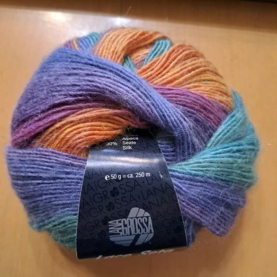 Benefiz-Verkauf - Lana Grossa LACE SETA Degradè Baby Alpaka Seide -  50g/250m - Bild 1 von 3