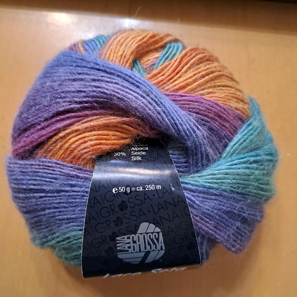 Benefiz-Verkauf - Lana Grossa LACE SETA Degradè Baby Alpaka Seide -  50g/250m - Bild 1 von 3