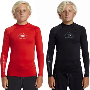 Quiksilver Kids Saturn Long Sleeve UPF 50 Swimming Surfing Rast Vest Top - Picture 1 of 9