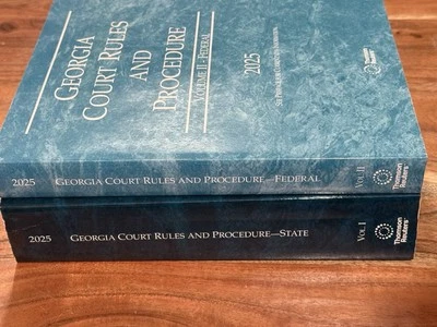 Georgia Court Rules and Procedure - State and Federal, 2025 ed. Vols. I & II - Image 1 of 4