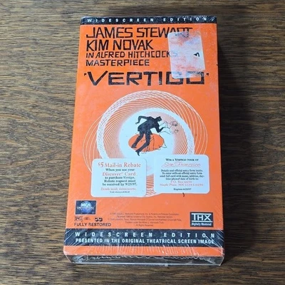 NWT MCA Universal VHS Tape Widescreen Orange Classic Hitchcock Vertigo THX - Image 1 of 4