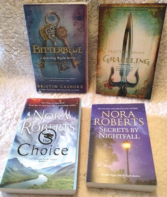 NORA ROBERTS Secrets By Nightfall/The Choice/ Kristin Cashore-2 Books- E006 - Image 1 of 4