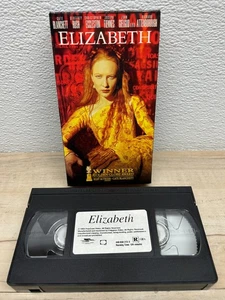Vtg "Elizabeth" 1998 VHS Movie With Cate Blanchett & Geoffrey Rush - Picture 1 of 9