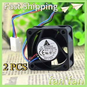 2X Delta EFB0412VHD 4cm Server Fan 3-wire 40*40*20mm 4cm 12V 0.18A Cooling Fan - Afbeelding 1 van 2
