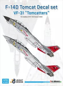 F-14D VF-31 Tomcatters Decal set , JEIGHT design JD72013 , 1/72 - Picture 1 of 5