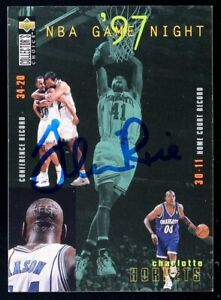Charlotte Hornets Glen Rice Signed 1997-98 Collector's Choice #158 NBA Game JSA