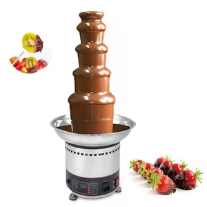 Commercial 5-layer Stainless Steel Digital Display Chocolate Fountain Machine - Picture 1 of 21
