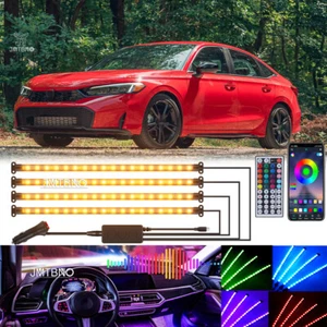 72 LED RGB Interior Decor Neon Atmosphere Lights Strips Lamp For Honda Civic EX - Bild 1 von 16