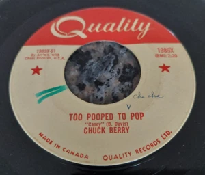 CHUCK BERRY 45 " Too Pooped To Pop " QUALITY Canada 1960' - Picture 1 of 2