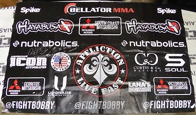 Bobby Lashley Signed Bellator MMA 145 Fight Used 4x6 Banner PSA/DNA COA WWE Auto - Image 1 of 4