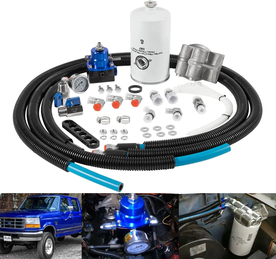 3405 Fuel Filter Bowl Regulated Return Kit OBS Fit 1994-1997 Ford 7.3L F250 F350 - Image 1 of 4