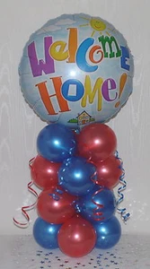 WELCOME HOME - WELCOME BACK - FOLIENBALLONDISPLAY - TISCHMITTELSTÜCK - PARTY - Bild 1 von 3