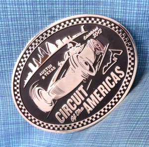 Circuit Of The Americas Belt Buckle Formula 1 Auto Race Track Austin TX  .QRT772 - Picture 1 of 8