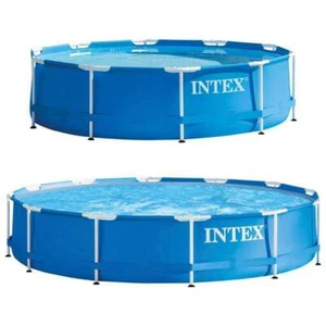 Intex Schwimmbecken Metal Frame Stahlwand Swimming Pool Schwimmbad 244-366cm - Bild 1 von 1