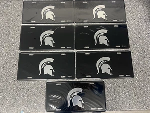 RARE! Michigan Spartan Mirrored Vanity RAISED License Plate NCAA FAST FREE SHIP! - Picture 1 of 4