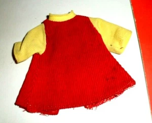 ROT GELB PULLOVER KLEID CLONE 8" - 9" GINNY GINGER PUPPE MODEN OUTFIT - Bild 1 von 2